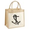 Cotton Pocket Jute Midi Tote Thumbnail