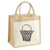 Cotton Pocket Jute Midi Tote Thumbnail