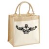 Cotton Pocket Jute Midi Tote Thumbnail