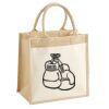 Cotton Pocket Jute Midi Tote Thumbnail