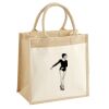Cotton Pocket Jute Midi Tote Thumbnail