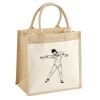 Cotton Pocket Jute Midi Tote Thumbnail