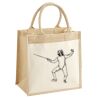 Cotton Pocket Jute Midi Tote Thumbnail