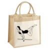 Cotton Pocket Jute Midi Tote Thumbnail