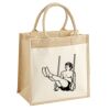 Cotton Pocket Jute Midi Tote Thumbnail