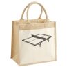 Cotton Pocket Jute Midi Tote Thumbnail