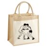 Cotton Pocket Jute Midi Tote Thumbnail