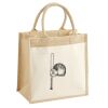 Cotton Pocket Jute Midi Tote Thumbnail