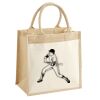 Cotton Pocket Jute Midi Tote Thumbnail