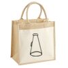 Cotton Pocket Jute Midi Tote Thumbnail