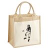 Cotton Pocket Jute Midi Tote Thumbnail