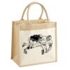Cotton Pocket Jute Midi Tote Thumbnail