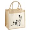 Cotton Pocket Jute Midi Tote Thumbnail
