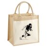 Cotton Pocket Jute Midi Tote Thumbnail