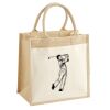 Cotton Pocket Jute Midi Tote Thumbnail