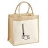Cotton Pocket Jute Midi Tote Thumbnail