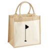 Cotton Pocket Jute Midi Tote Thumbnail