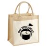 Cotton Pocket Jute Midi Tote Thumbnail