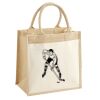 Cotton Pocket Jute Midi Tote Thumbnail