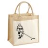 Cotton Pocket Jute Midi Tote Thumbnail