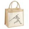 Cotton Pocket Jute Midi Tote Thumbnail