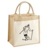 Cotton Pocket Jute Midi Tote Thumbnail