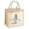 Cotton Pocket Jute Midi Tote Thumbnail