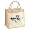 Cotton Pocket Jute Midi Tote Thumbnail
