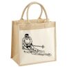 Cotton Pocket Jute Midi Tote Thumbnail