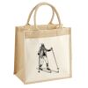 Cotton Pocket Jute Midi Tote Thumbnail