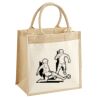 Cotton Pocket Jute Midi Tote Thumbnail