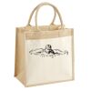 Cotton Pocket Jute Midi Tote Thumbnail