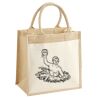 Cotton Pocket Jute Midi Tote Thumbnail
