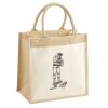 Cotton Pocket Jute Midi Tote Thumbnail