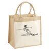 Cotton Pocket Jute Midi Tote Thumbnail