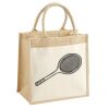 Cotton Pocket Jute Midi Tote Thumbnail