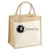Cotton Pocket Jute Midi Tote Thumbnail