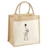 Cotton Pocket Jute Midi Tote Thumbnail