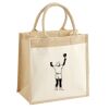Cotton Pocket Jute Midi Tote Thumbnail