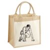 Cotton Pocket Jute Midi Tote Thumbnail