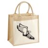 Cotton Pocket Jute Midi Tote Thumbnail