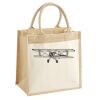 Cotton Pocket Jute Midi Tote Thumbnail