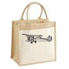 Cotton Pocket Jute Midi Tote Thumbnail