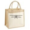 Cotton Pocket Jute Midi Tote Thumbnail