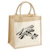 Cotton Pocket Jute Midi Tote Thumbnail