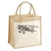 Cotton Pocket Jute Midi Tote Thumbnail