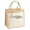 Cotton Pocket Jute Midi Tote Thumbnail