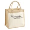 Cotton Pocket Jute Midi Tote Thumbnail