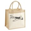 Cotton Pocket Jute Midi Tote Thumbnail