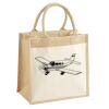Cotton Pocket Jute Midi Tote Thumbnail